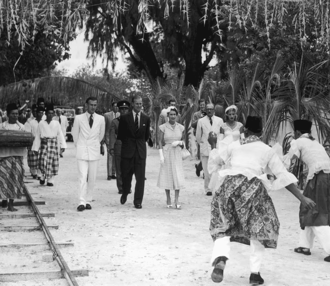 The Queen visits in 1954